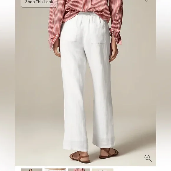 New JCrew Soleil linen pants. - Picture 3 of 10